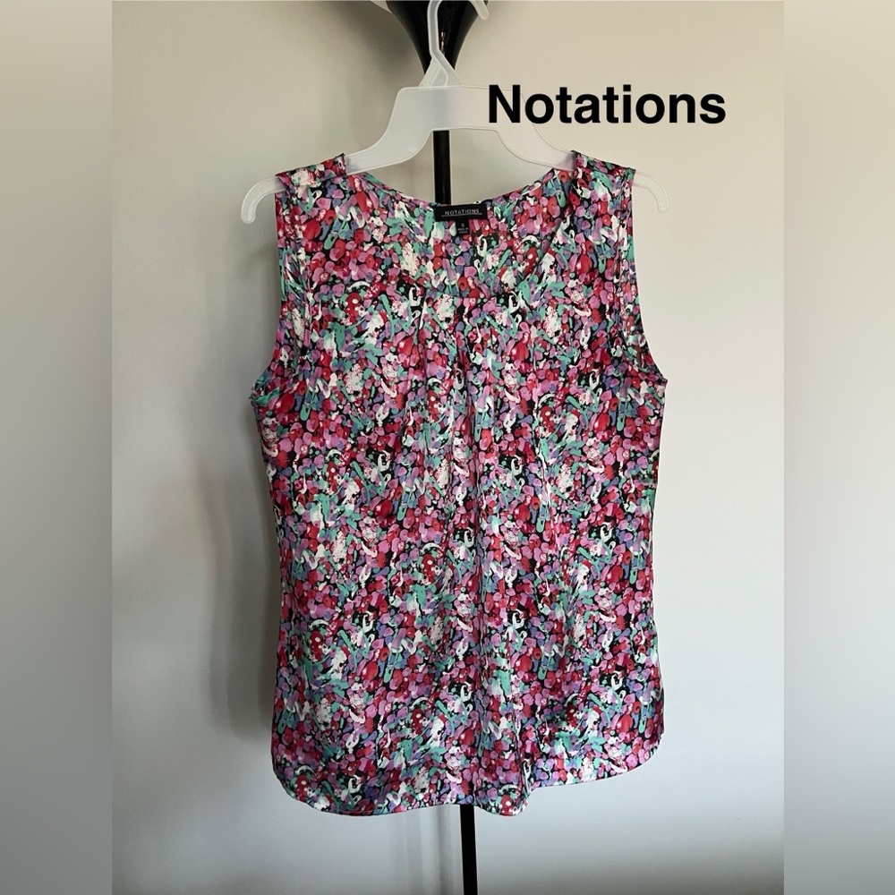 Notations Blouse Tank Top Size S